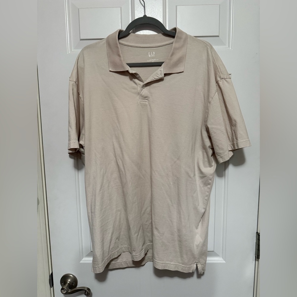 GAP Men's Light Tan Polo Shirt
